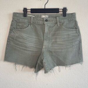 Universal Thread Sage Green Vintage Midi Cut Off Denim Shorts - Women’s 10/30